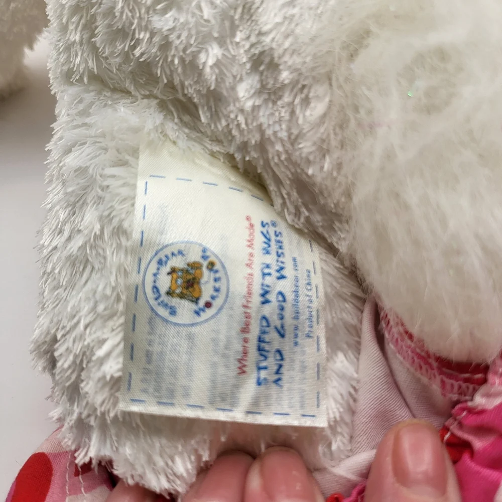 Build A Bear Marie Aristocats White Cat 19" Sassy Kitty Pink Heart Plush - Picture 3 of 3